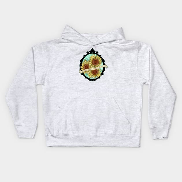 Tribute to Sunflowers Kids Hoodie by AmberCrisis